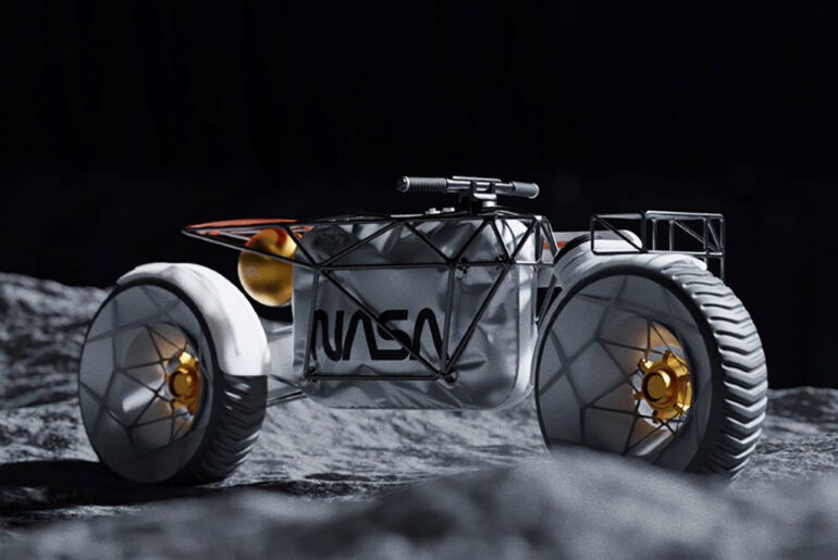 Sleek NASA LMV v1 Motorbike Would Complement the Lunar Rover