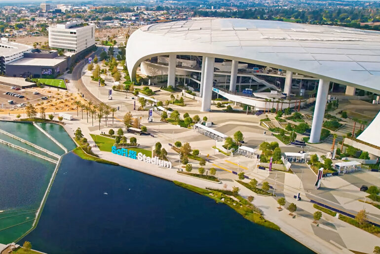 Flying a Drone Over SoFi Stadium During Superbowl LVI Today Will Get You a $30,000 Fine, But Here’s an Aerial View