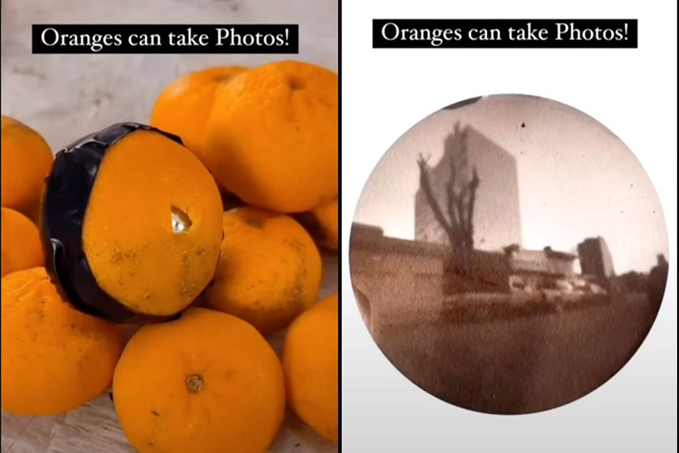 Photographer Turns Orange Into a Functional Pinhole camera TechEBlog