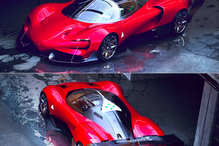 Hydrogen-Powered Alfa Romeo P7 Hypercar Concept