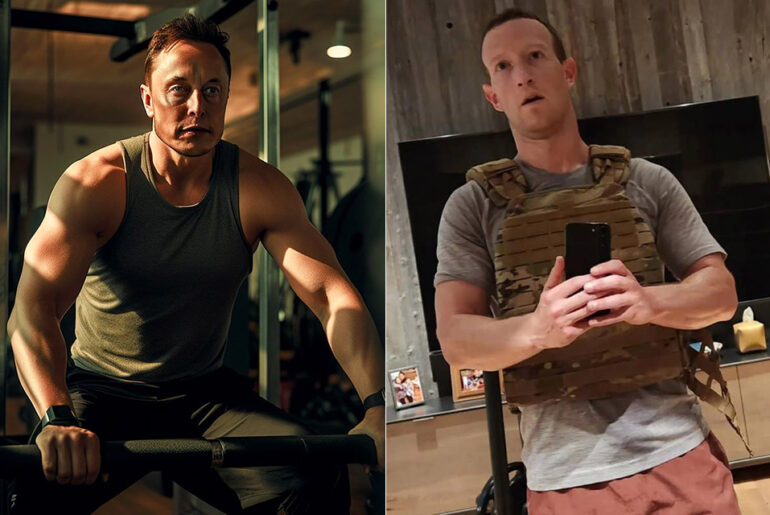 Elon Musk Mark Zuckerberg Cage Match Vegas Octagon