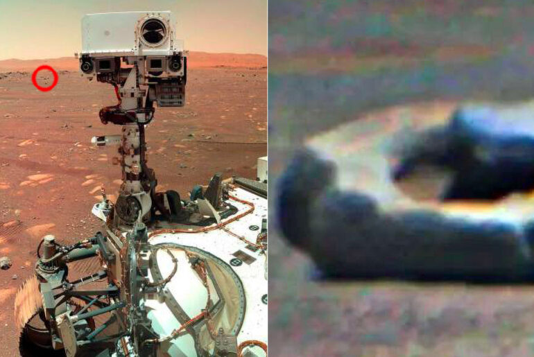 NASA Perseverance Mars Rover Donut-Shaped Rock