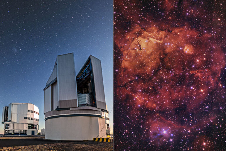 ESO VLT Survey Telescope Smiling Cat Nebula