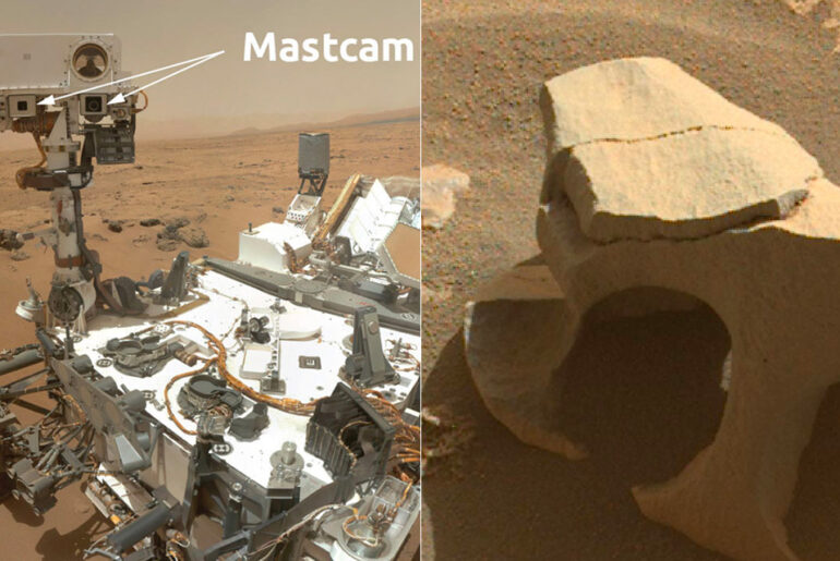NASA Perseverance Mars Rover Hollowed-Out Rock Mastcam-Z