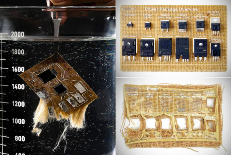 Infineon Biodegradable Circuit Boards Dissolve Water Jiva Materials