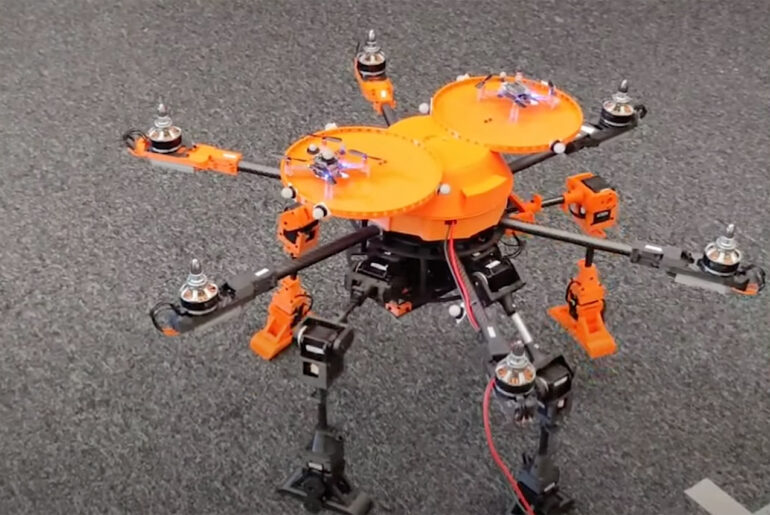 MorphoLander Drone Carrier Mini Swarms