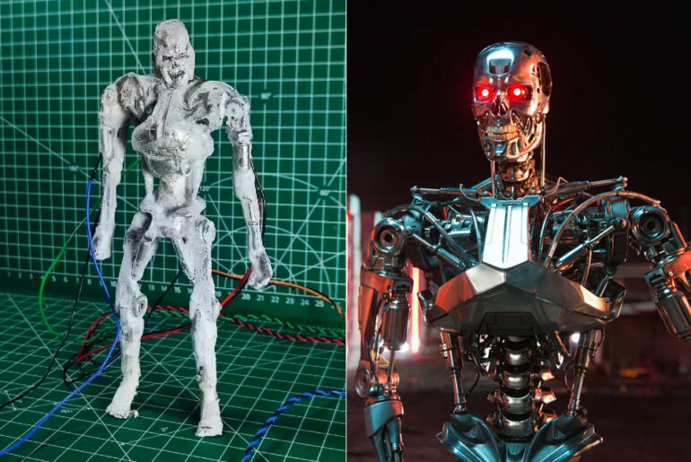 Scientist Fungus Living Skin Terminator Robot