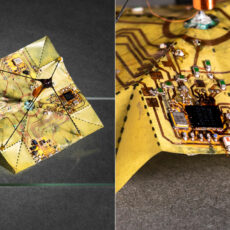 Origami Robot Change Shape Mid-Air