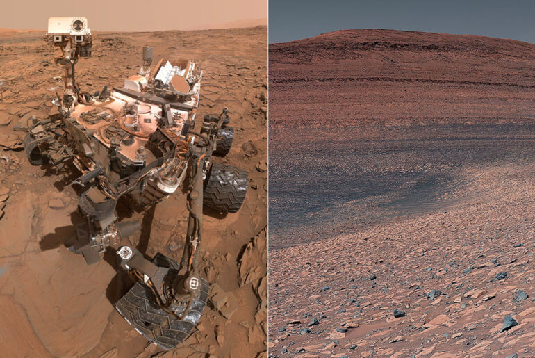 NASA Curiosity Mars Rover Gediz Vallis Ridge Ancient Debris Flow