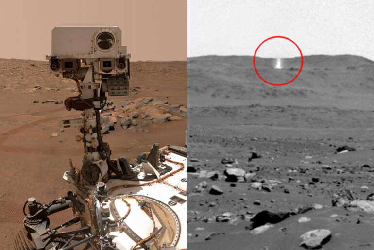 NASA Perseverance Mars Rover Dust Devil Thorofare Ridge