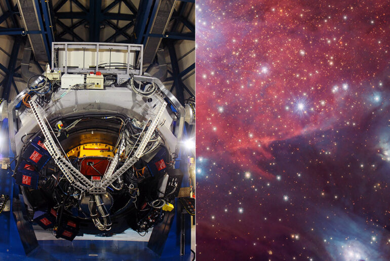 ESO OmegaCAM VLT Survey Telescope VST Two Nebula Rosy