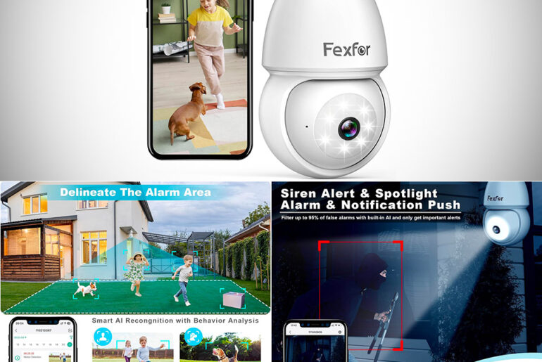 Fexfor 2K Light Bulb Wireless Security Camera