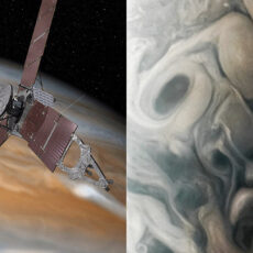 NASA Juno Mission Frowning Face Jupiter