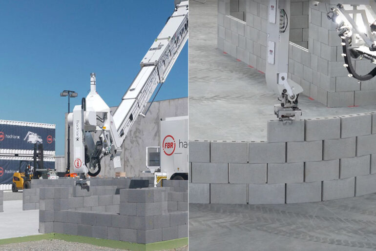 FBR Hadrian X Robot Build Wall Bricks