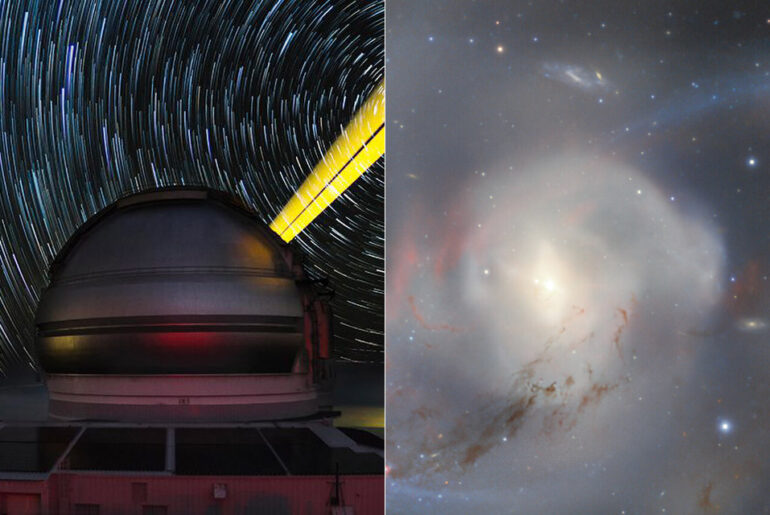 Gemini South Telescope Merging Spiral Galaxies Milky Way Collision