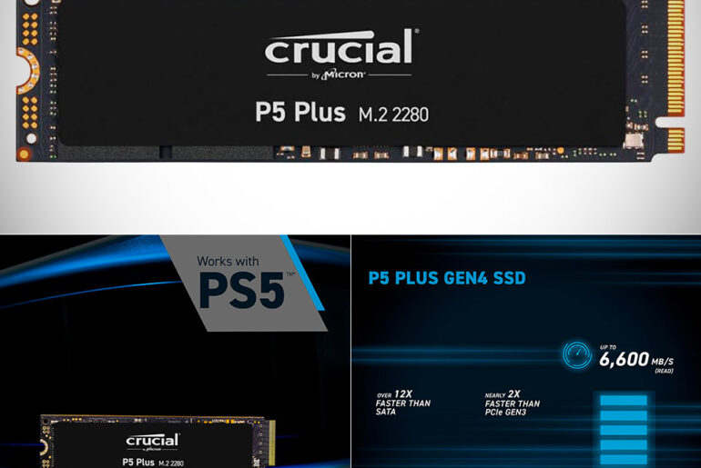 2TB Crucial P5 Plus PCIe Gen4 3D NVMe NAND SSD