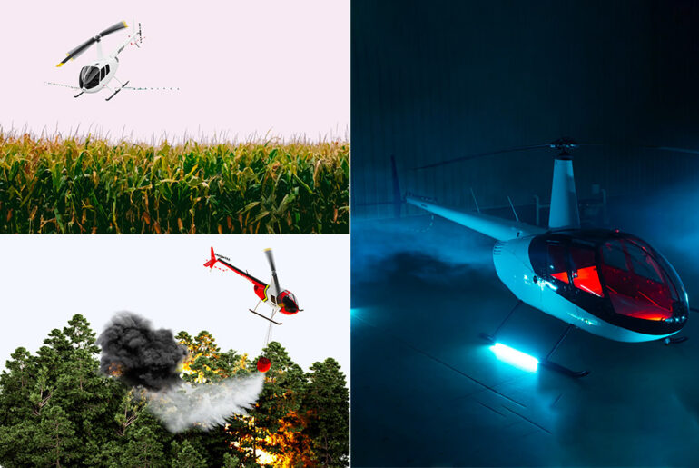 Rotor R550X Uncrewed Autonomous Helicopter Can Be Used to Spray Crops and Fight Fires Rotor R550X Uncrewed Autonomous Helicopter