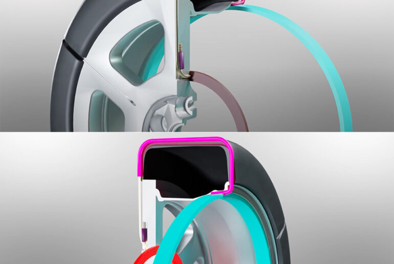 Hyundai Kia Wheel Tire Integrated Snow Chain Technology