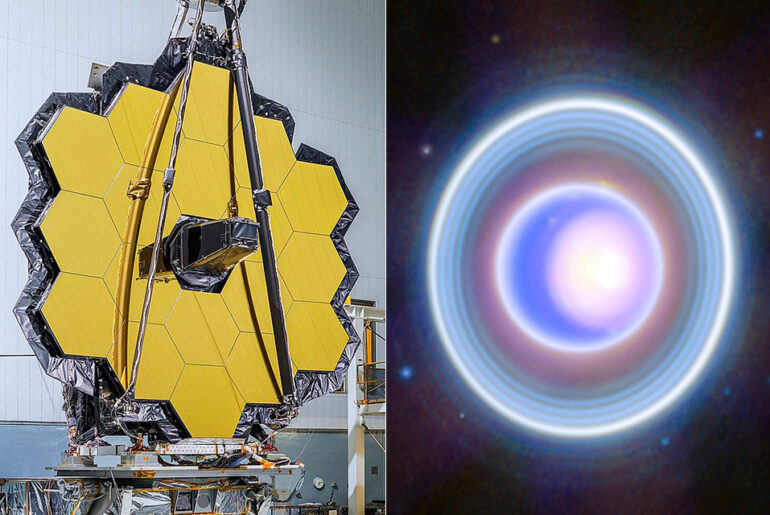 James Webb Space Telescope Rings Uranus Image