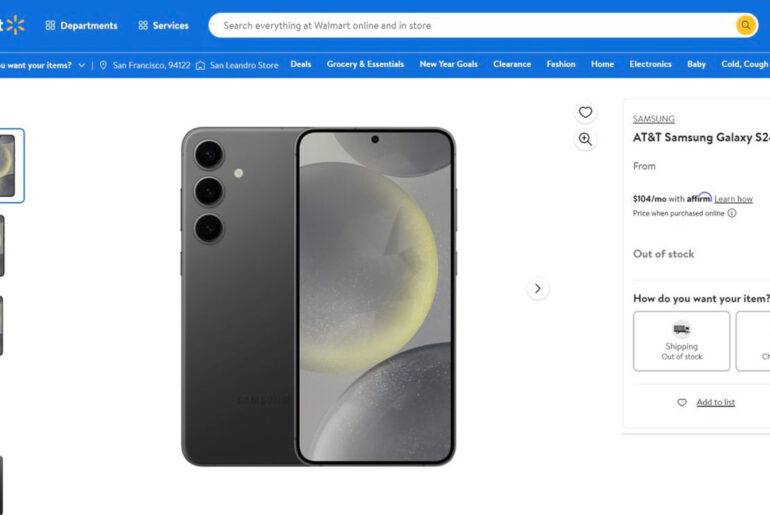 Samsung Galaxy S24 Plus Smartphone Leak Walmart