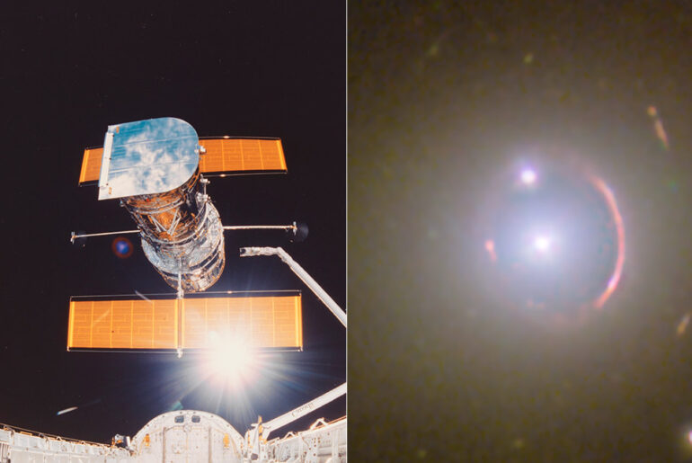 Hubble Elliptical Galaxy Glowing Core