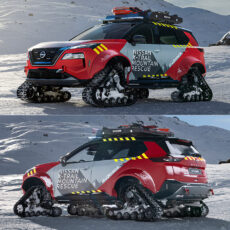 Nissan X-Trail Mountain Rescue e-4ORCE Technology Snow Tracks