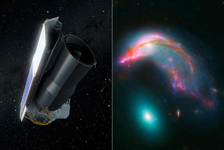 NASA Hubble Spitzer Penguin Galaxy