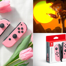 Nintendo Pastel Pink Joy-Con Controllers Princess Peach Showtime