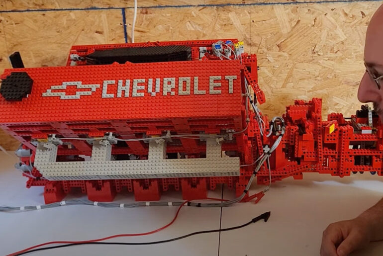 Largest LEGO V8 Engine Transmission