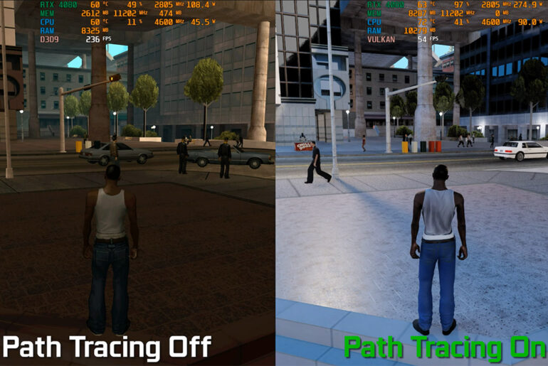 Grand Theft Auto San Andreas RTX Remix Path Tracing