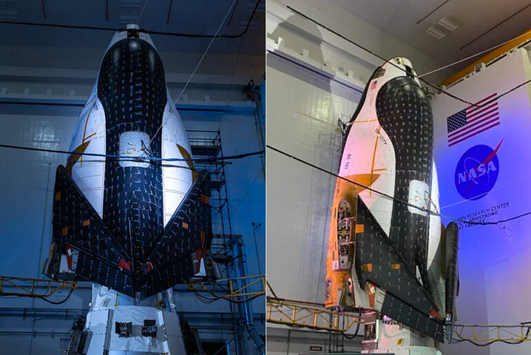 Sierra Space Dream Chaser Tenacity Stacked NASA Facility