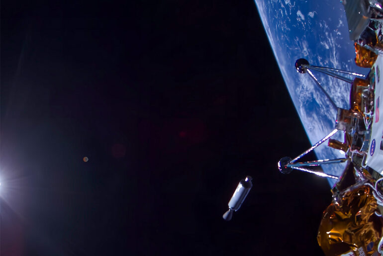 Intuitive Machines IM-1 Mission Nova-C Lunar Lander Photos Earth