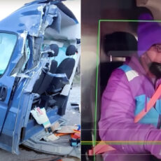 Amazon Delivery Van Sliced Half Amtrak Train