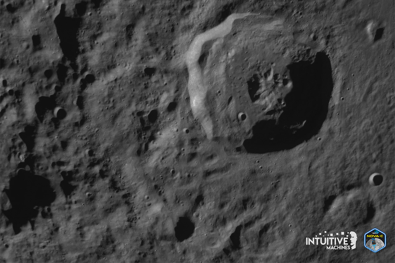 Intuitive Machines Odysseus Lander Touch Down Lunar South Pole Moon
