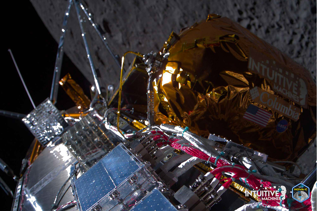 Intuitive Machines Odysseus Lander Touch Down Lunar South Pole Moon
