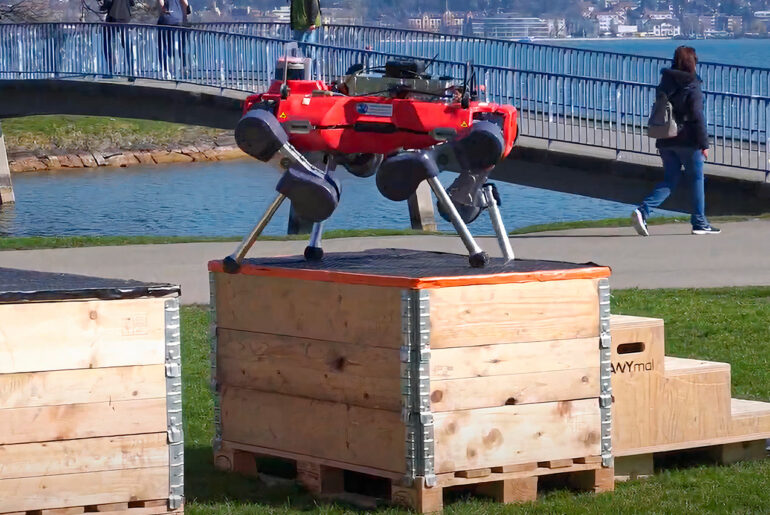 ANYmal Robot Parkour Walk Rubble