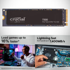 Crucial T500 1TB Gen4 NVMe M.2 SSD