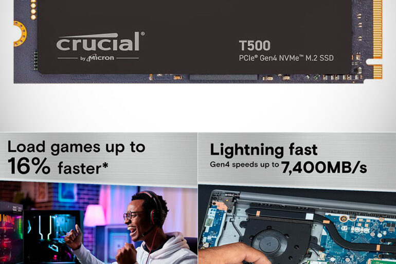 Crucial T500 1TB Gen4 NVMe M.2 SSD