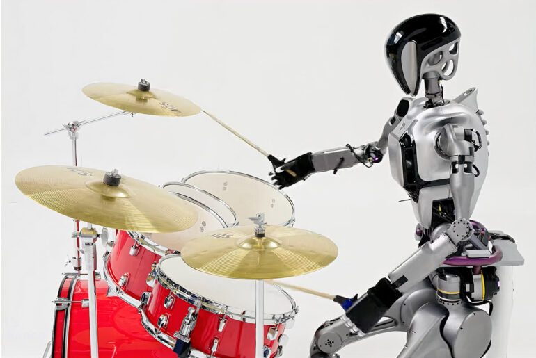 Fourier GR-1 Humanoid Robot Drum Drumming