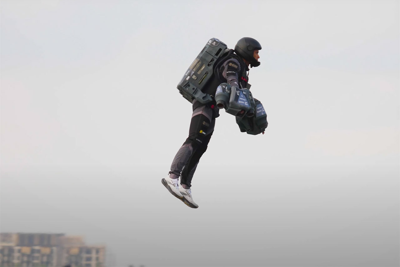 Gravity Industries First Jet Suit Race Dubai