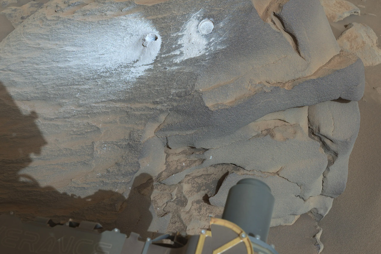 NASA Perseverance Mars Rover Rock Sample Comet Geyser