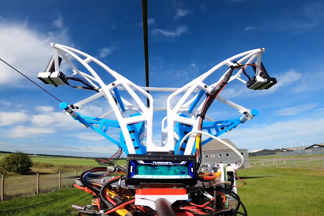Autonomous Drone Recharge Overhead Power Line