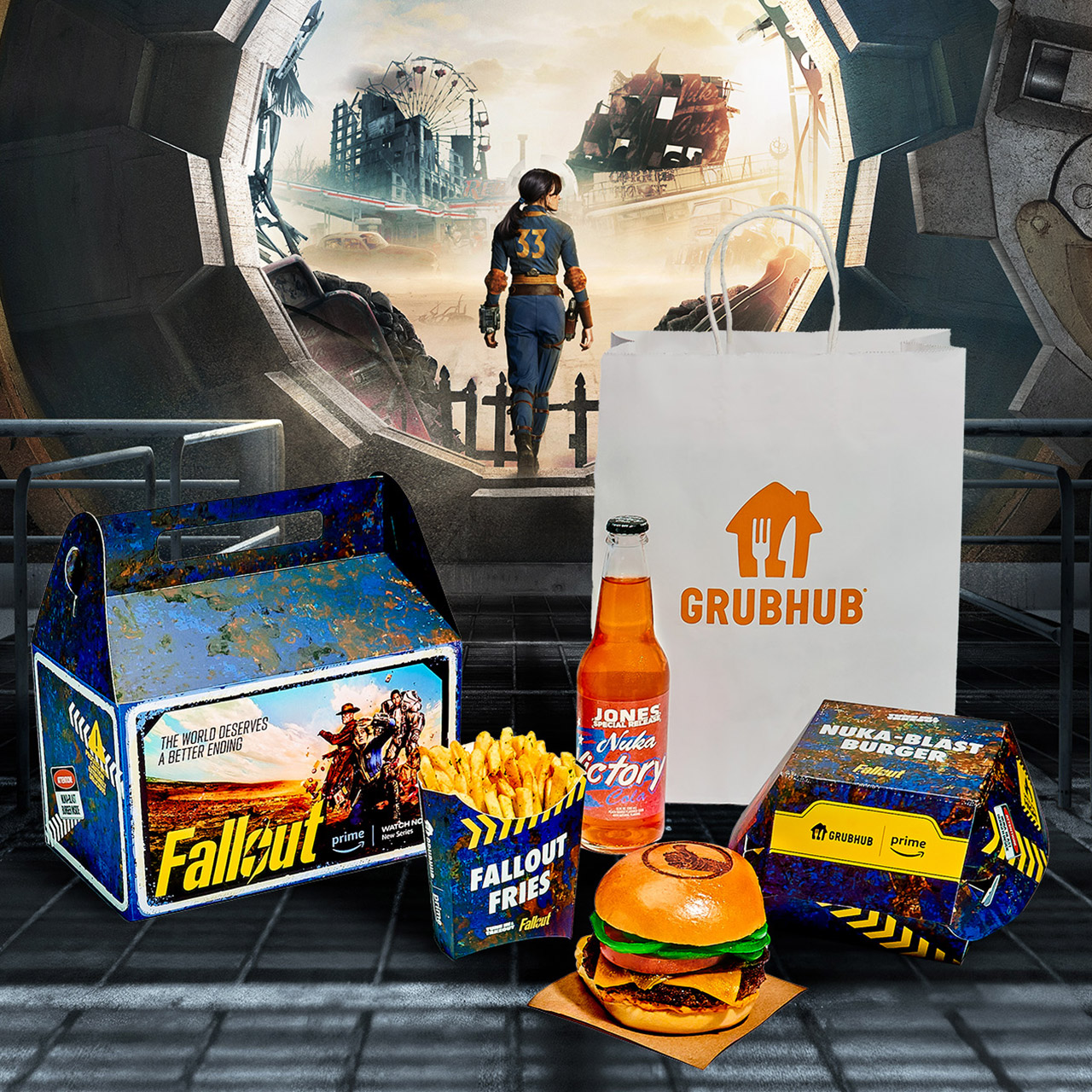 Grubhub Prime Video Fallout Nuka-Blast Burger Meal