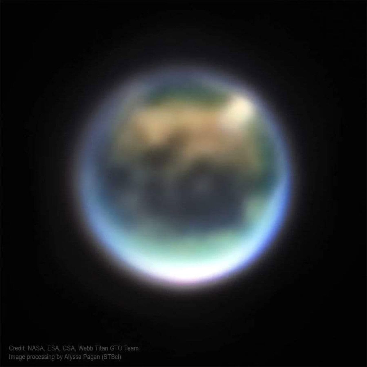 James Webb Space Telescope Saturn Moon Titan Earth