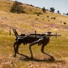 US Marines Weaponized Robot Dog AI Rifle