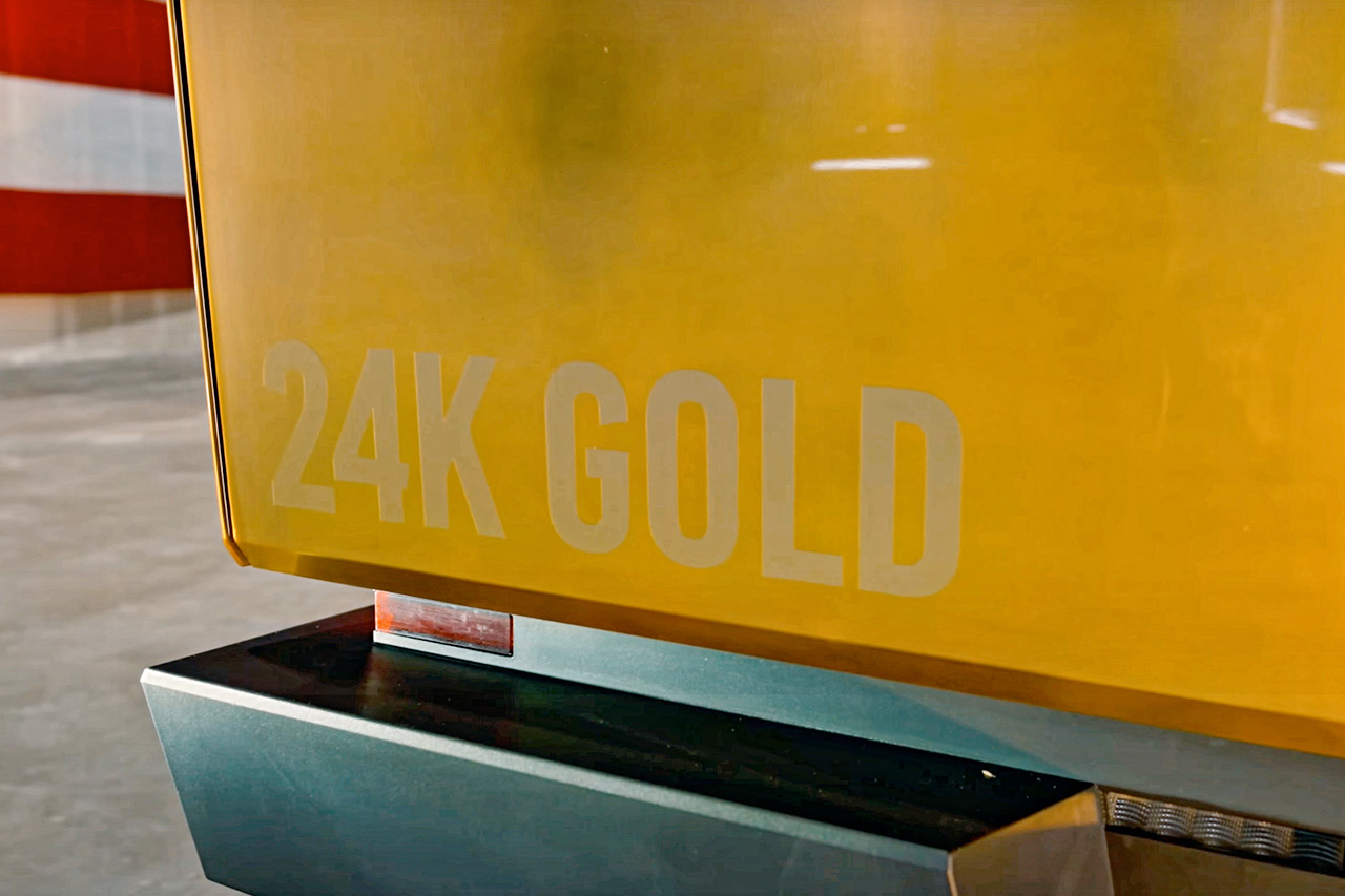 Custom 24K Gold Plated Tesla Cybertruck
