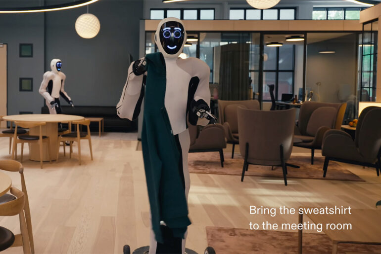 1X Gives EVE Humanoid Robot an AI Upgrade, Voice Commands Ensue 1X EVE Humanoid Robot AI Upgrade Voice