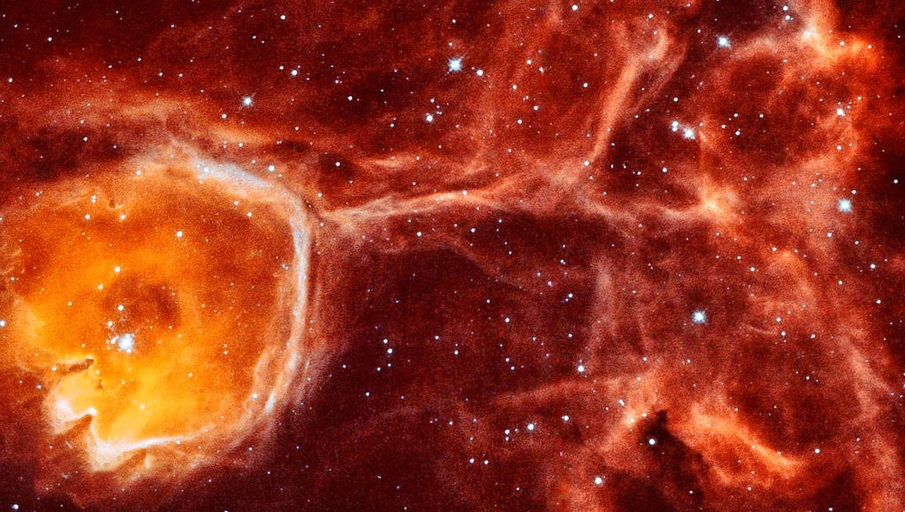 Hubble Gas Cavity N44F Nebula