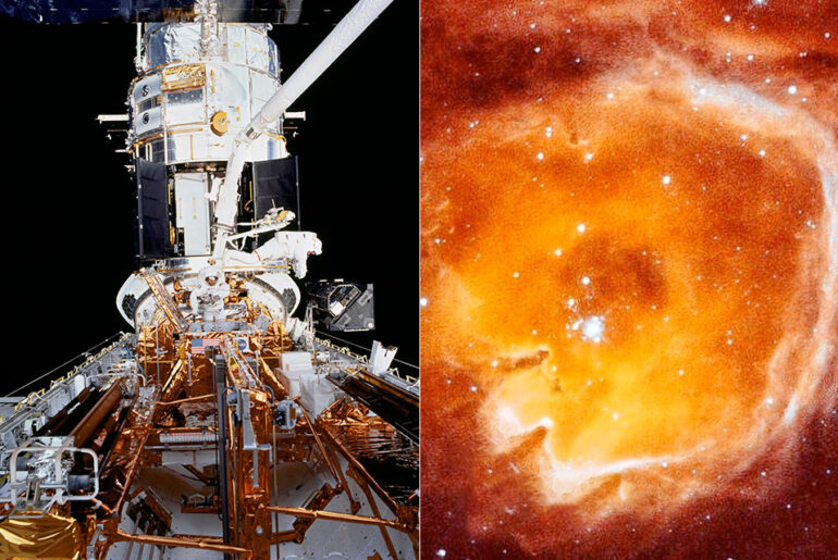 Hubble Gas Cavity N44F Nebula