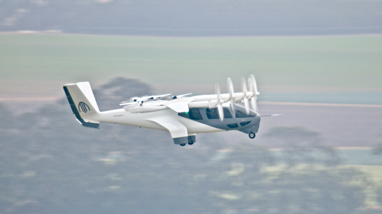 Archer Aviation Midnight eVTOL Transition Flight Footage